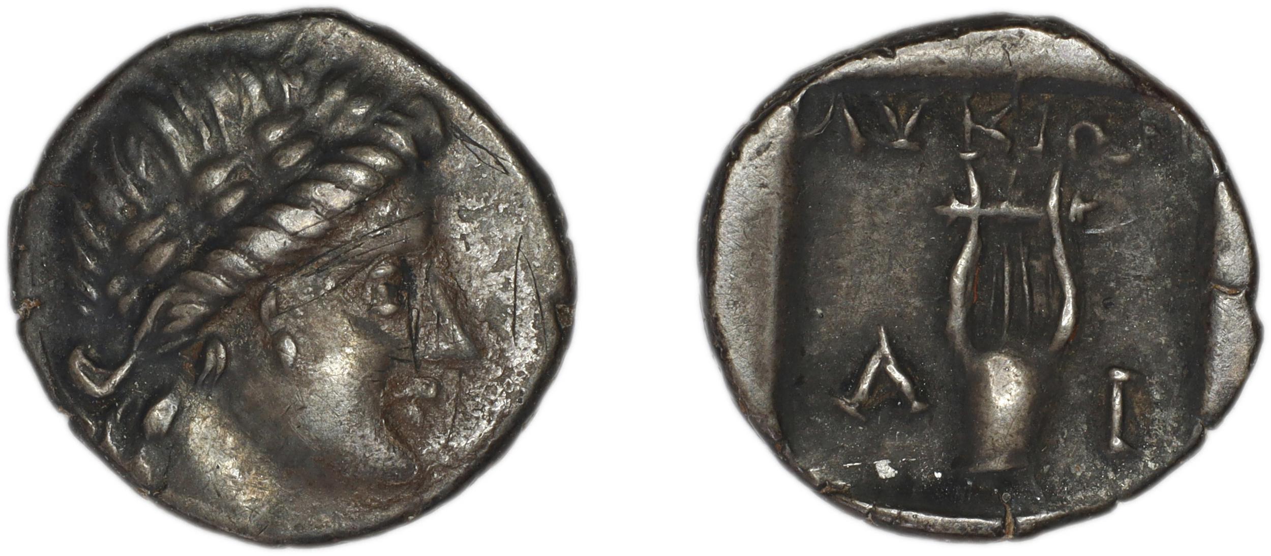аверс Lycian League Limyra Troxell 1982 2.5