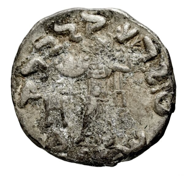 Bactrian and Indo-Greek Coinage Menander I 13.19, реверс, bnf-bigr