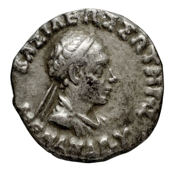Bactrian and Indo-Greek Coinage Menander I 13.17, аверс, bnf-bigr