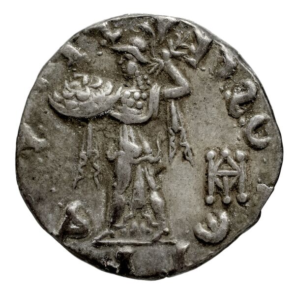 Bactrian and Indo-Greek Coinage Menander I 13.17, реверс, bnf-bigr