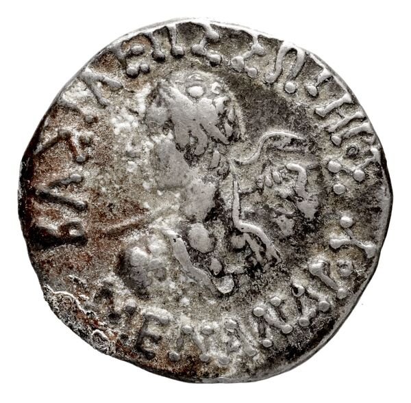 Bactrian and Indo-Greek Coinage Menander I 16.6, аверс, bnf-bigr