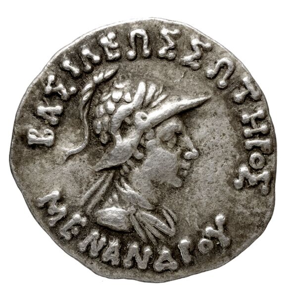 Bactrian and Indo-Greek Coinage Menander I 14.12, аверс, bnf-bigr