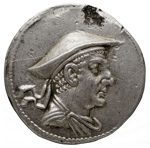 Bactrian and Indo-Greek Coinage Antimachus I 4.1, аверс, bnf-bigr