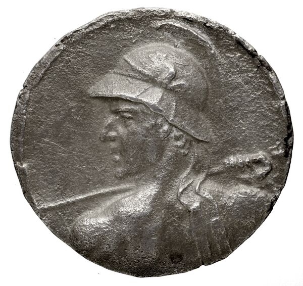 Bactrian and Indo-Greek Coinage Eucratides I 7.1, аверс, bnf-bigr