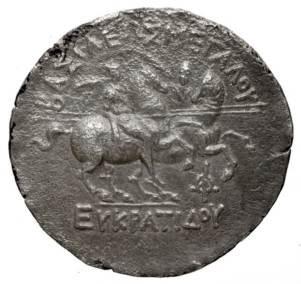 реверс Bactrian and Indo-Greek Coinage Eucratides I 7.1