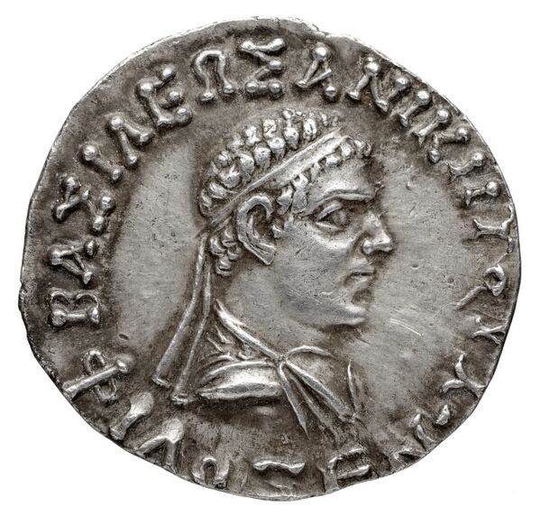 Bactrian and Indo-Greek Coinage Philoxenus 3.8, аверс, bnf-bigr