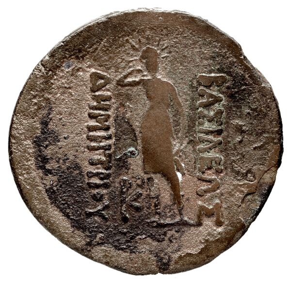 Bactrian and Indo-Greek Coinage Demetrius I 9.3, реверс, bnf-bigr
