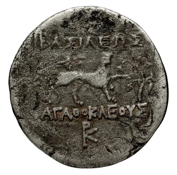 Bactrian and Indo-Greek Coinage Agathocles 15.3, реверс, bnf-bigr