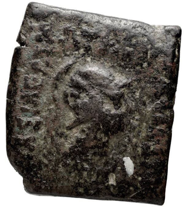 Bactrian and Indo-Greek Coinage Menander I 23.1, аверс, bnf-bigr