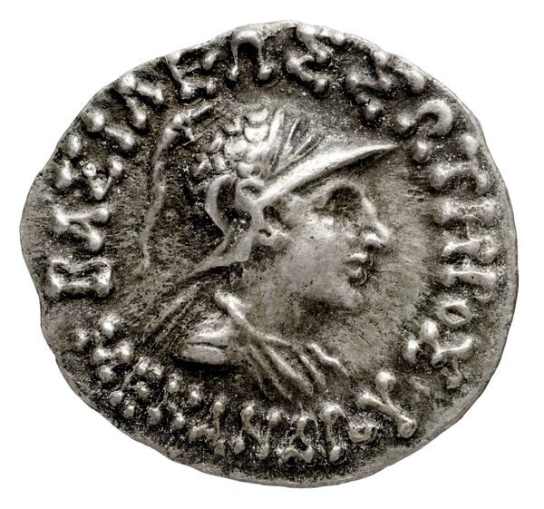 Bactrian and Indo-Greek Coinage Menander I 14.12, аверс, bnf-bigr