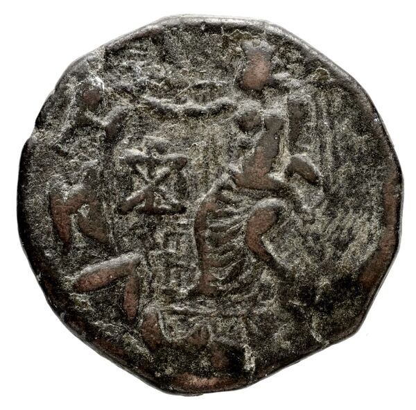 Bactrian and Indo-Greek Coinage Hermaeus 20.2, реверс, bnf-bigr