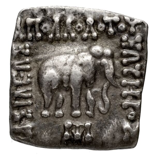 Bactrian and Indo-Greek Coinage Apollodotus I 4.6, аверс, bnf-bigr
