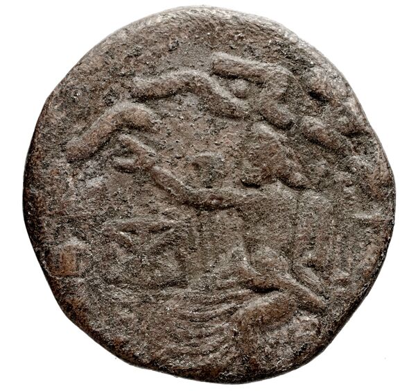 Bactrian and Indo-Greek Coinage Hermaeus 20.1, реверс, bnf-bigr