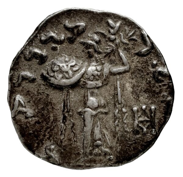 Bactrian and Indo-Greek Coinage Menander I 13.17, реверс, bnf-bigr