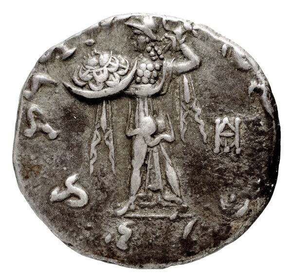 Bactrian and Indo-Greek Coinage Menander I 14.12, реверс, bnf-bigr