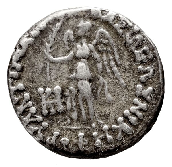 Bactrian and Indo-Greek Coinage Antimachus II 1.6, аверс, bnf-bigr