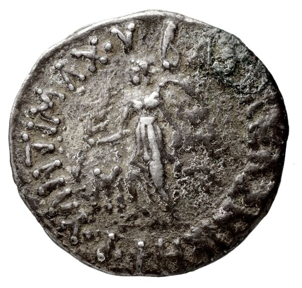 Bactrian and Indo-Greek Coinage Antimachus II 1.3, аверс, bnf-bigr