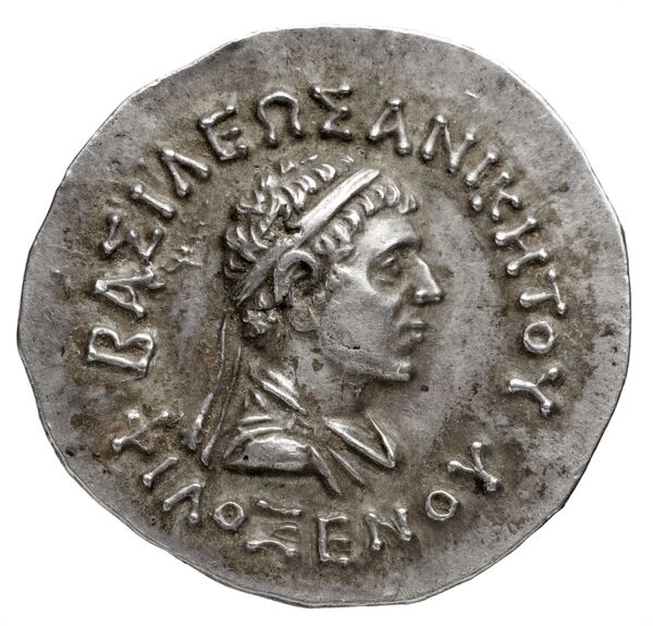 Bactrian and Indo-Greek Coinage Philoxenus 3.11, аверс, bnf-bigr