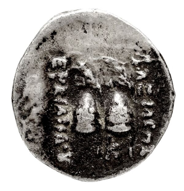 Bactrian and Indo-Greek Coinage Eucratides I 3.1, реверс, bnf-bigr