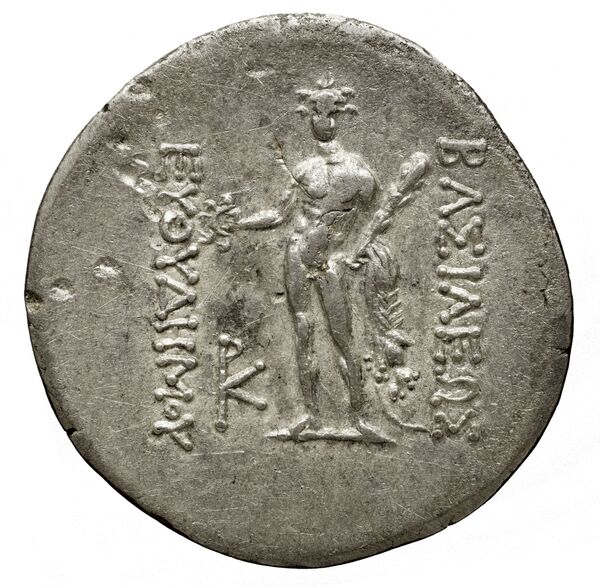 реверс Bactrian and Indo-Greek Coinage Euthydemus II 1.4