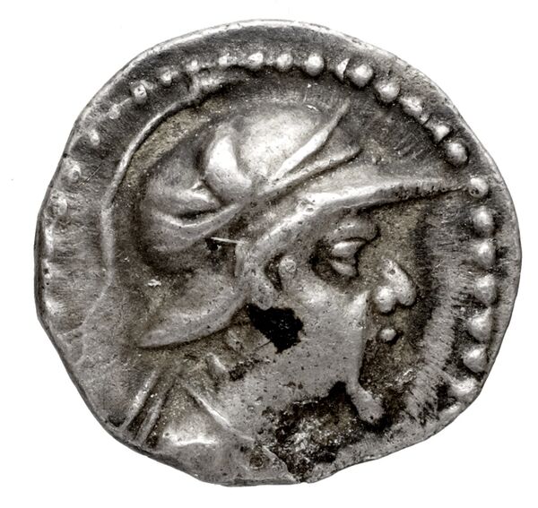 Bactrian and Indo-Greek Coinage Eucratides I 9.2, аверс, bnf-bigr