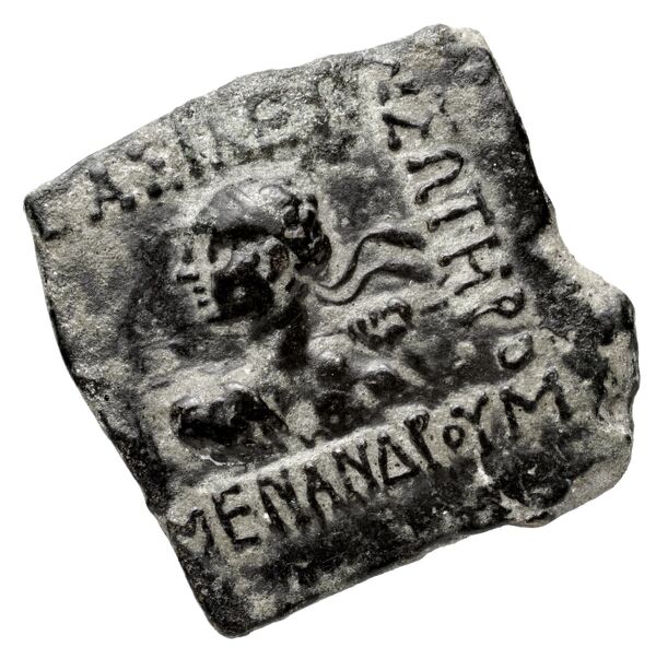 Bactrian and Indo-Greek Coinage Menander I 37.1, аверс, bnf-bigr