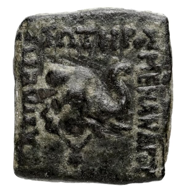 Bactrian and Indo-Greek Coinage Menander I 42.5, аверс, bnf-bigr