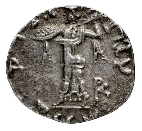 Bactrian and Indo-Greek Coinage Menander I 14.7, реверс, bnf-bigr