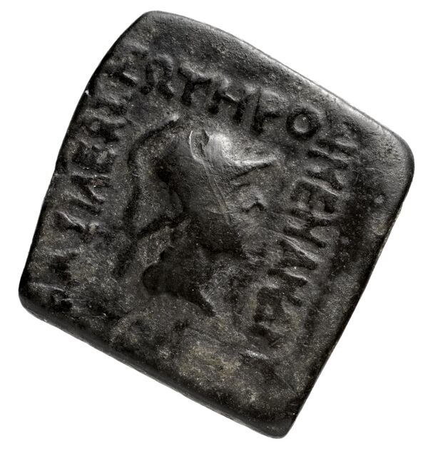 Bactrian and Indo-Greek Coinage Menander I 21.1, аверс, bnf-bigr