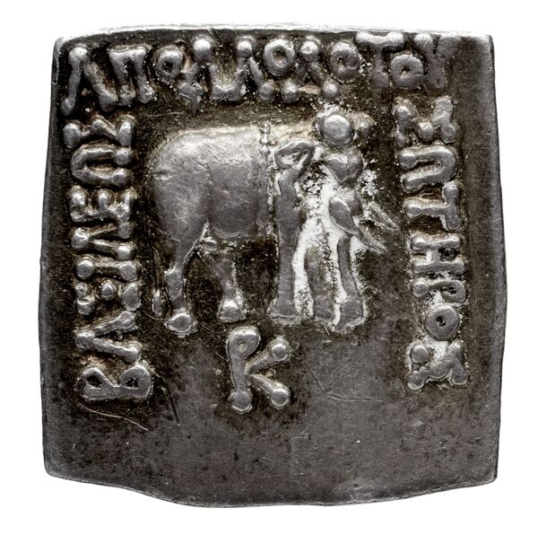 Bactrian and Indo-Greek Coinage Apollodotus I 4.4, аверс, bnf-bigr