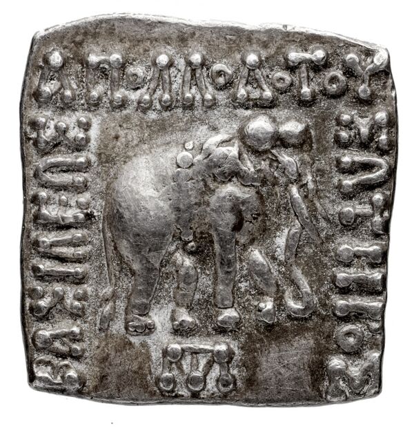Bactrian and Indo-Greek Coinage Apollodotus I 4.6, аверс, bnf-bigr