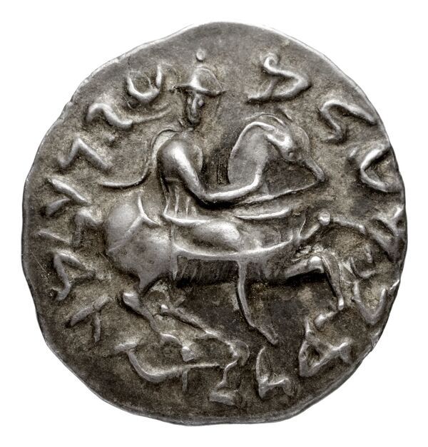 Bactrian and Indo-Greek Coinage Antimachus II 1.4, реверс, bnf-bigr