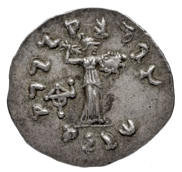 Bactrian and Indo-Greek Coinage Menander I 15.1, реверс, bnf-bigr
