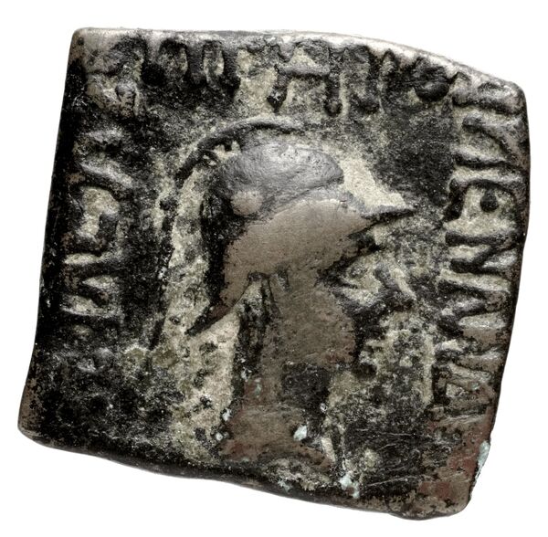 Bactrian and Indo-Greek Coinage Menander I 42.5, аверс, bnf-bigr