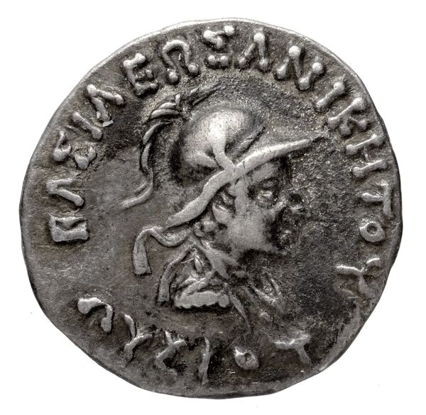 Bactrian and Indo-Greek Coinage Lysias 10.1, аверс, bnf-bigr