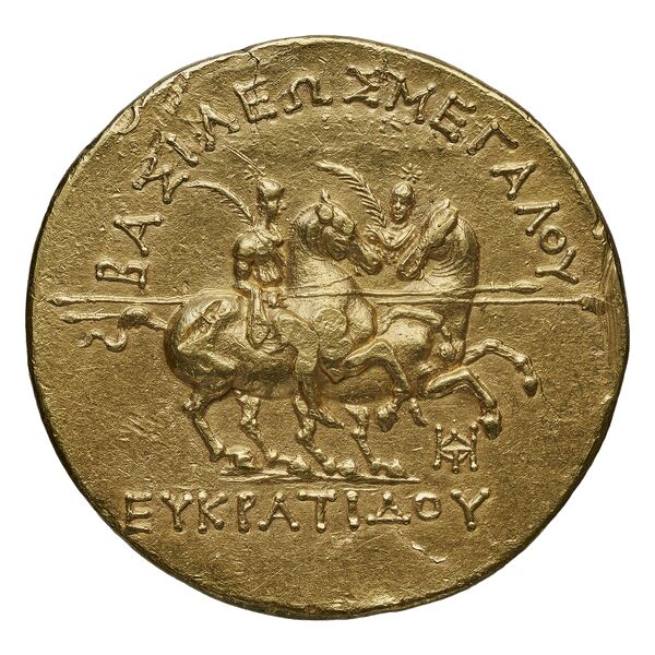 реверс Bactrian and Indo-Greek Coinage Eucratides I 4.1