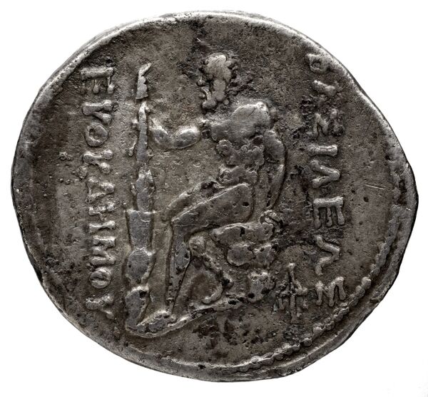Bactrian and Indo-Greek Coinage Euthydemus I 2.2, реверс, bnf-bigr