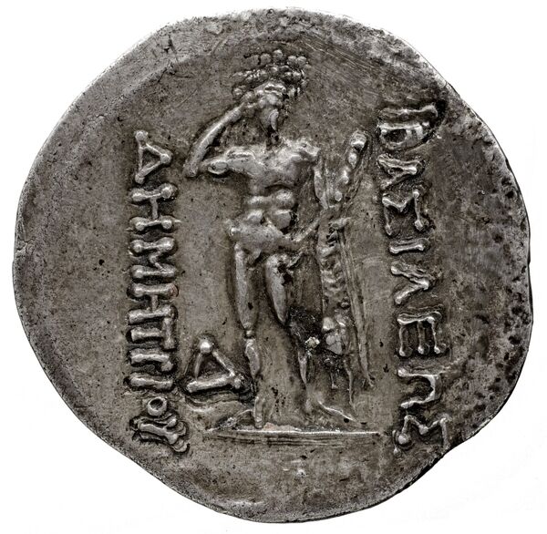реверс Bactrian and Indo-Greek Coinage Demetrius I 2.1