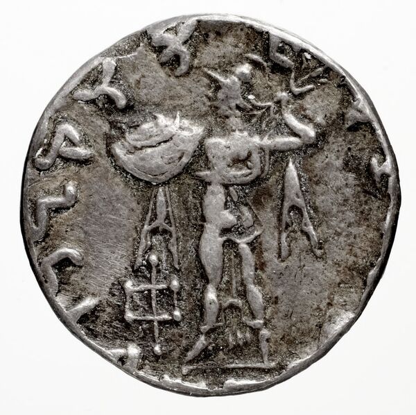 реверс Bactrian and Indo-Greek Coinage Strato I 31.4