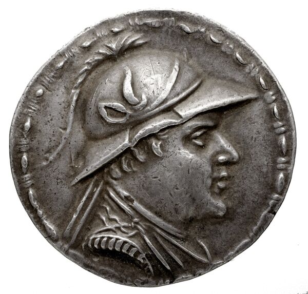 Bactrian and Indo-Greek Coinage Eucratides I 6.16, аверс, bnf-bigr