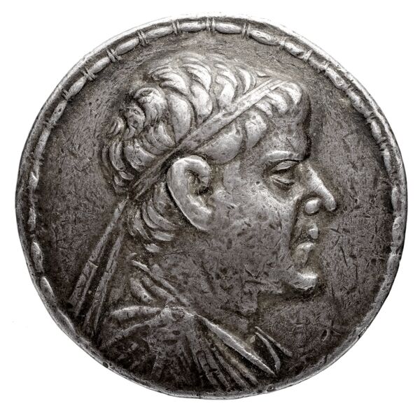 Bactrian and Indo-Greek Coinage Eucratides I 1.2, аверс, bnf-bigr