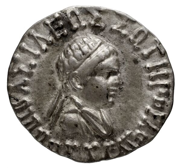 Bactrian and Indo-Greek Coinage Hippostratus 1.1, аверс, bnf-bigr