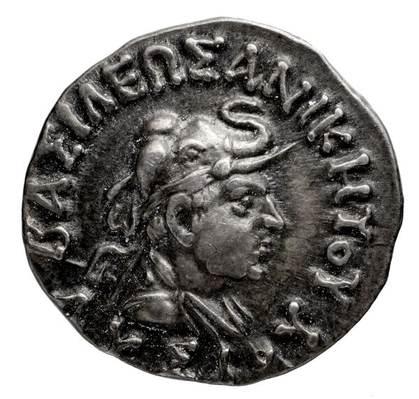 Bactrian and Indo-Greek Coinage Lysias 8.2, аверс, bnf-bigr