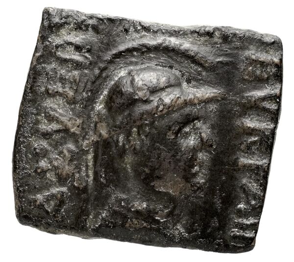 Bactrian and Indo-Greek Coinage Eucratides I 26.1, аверс, bnf-bigr