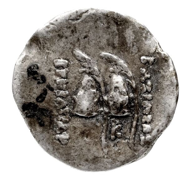 Bactrian and Indo-Greek Coinage Eucratides I 3.1, реверс, bnf-bigr