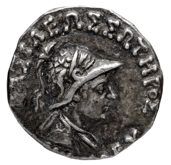 Bactrian and Indo-Greek Coinage Menander I 14.12, аверс, bnf-bigr