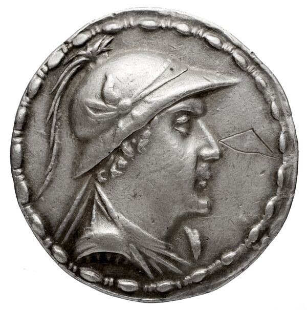 Bactrian and Indo-Greek Coinage Eucratides I 6.5, аверс, bnf-bigr
