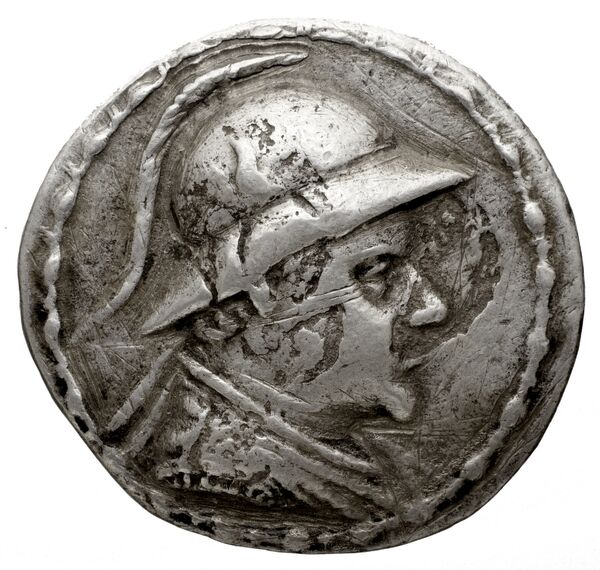 Bactrian and Indo-Greek Coinage Eucratides I 6.14, аверс, bnf-bigr