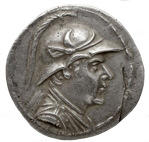 Bactrian and Indo-Greek Coinage Eucratides I 6.16, аверс, bnf-bigr
