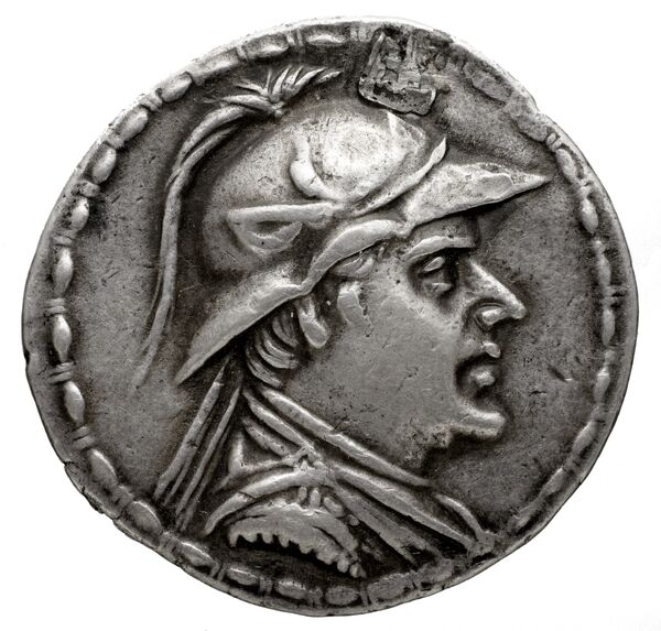 Bactrian and Indo-Greek Coinage Eucratides I 6.16, аверс, bnf-bigr